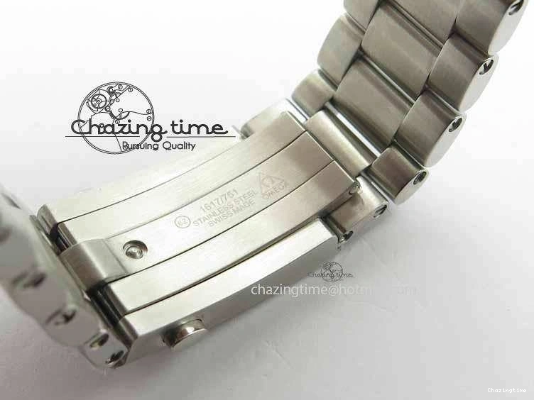 0423 Sophisticated Planet Ocean Master Chronometer Chrono SS OM 1:1 Best Edition Orange On SS Bracelet A 8156